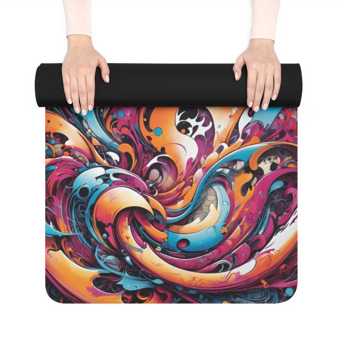 Vibrant Rubber Yoga Mat - Colorful Exercise Mat for Yoga Enthusiasts, Fitness Lovers, Home Gym, Gift for Yoga Practitioners, Meditation Mat