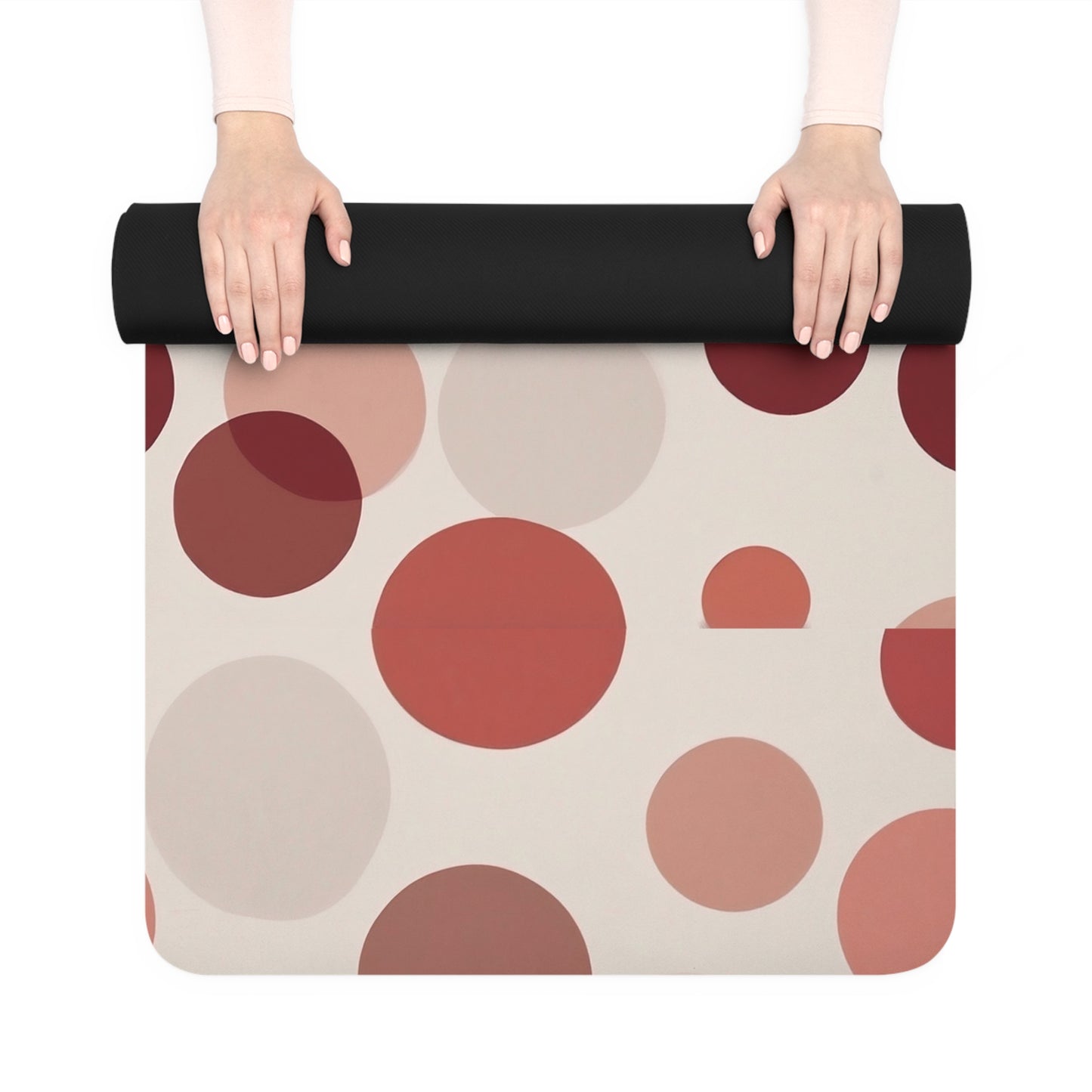 Polka Dot Rubber Yoga Mat with Non-Slip Design, Fitness Essential for Home Workouts, Gift for Yoga Lovers, Exercise Mat