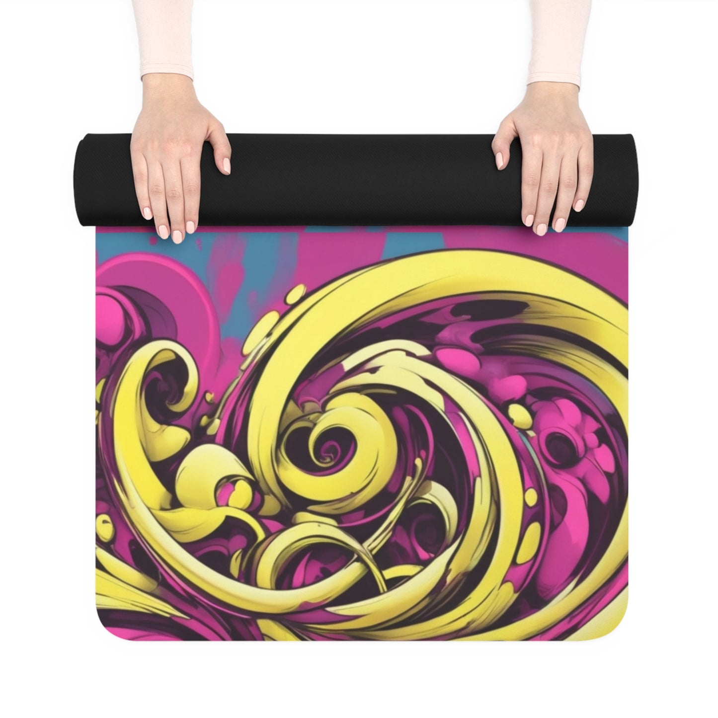 Vibrant Floral Yoga Mat - Colorful Workout Mat, Exercise Mat, Fitness Gift, Eco-Friendly Yoga Accessory, Home Gym Essentials