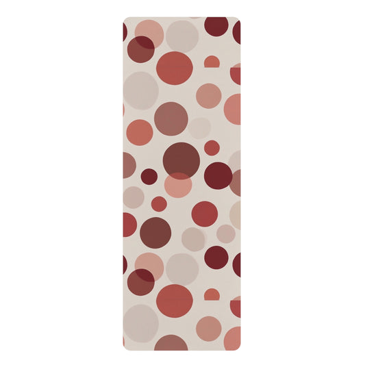 Polka Dot Rubber Yoga Mat with Non-Slip Design, Fitness Essential for Home Workouts, Gift for Yoga Lovers, Exercise Mat